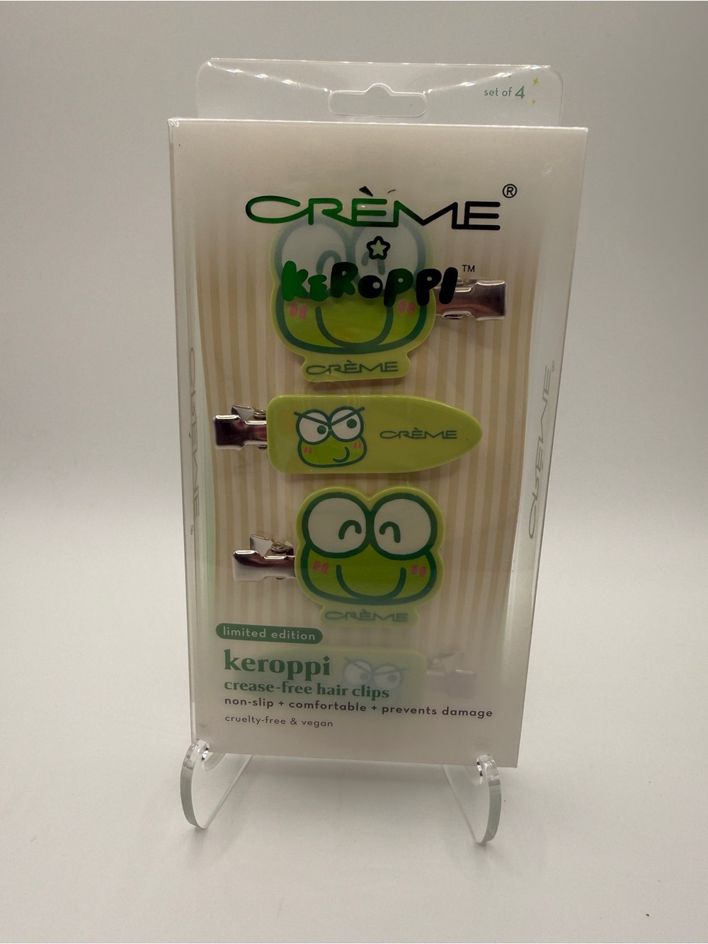 The Crème Shop x Sanrio Keroppi Collaboration Crease-Free Hair Clips - Set of 4